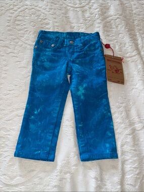 True Religion BNWT Girls Blue Tie-Dye Denim Jeans